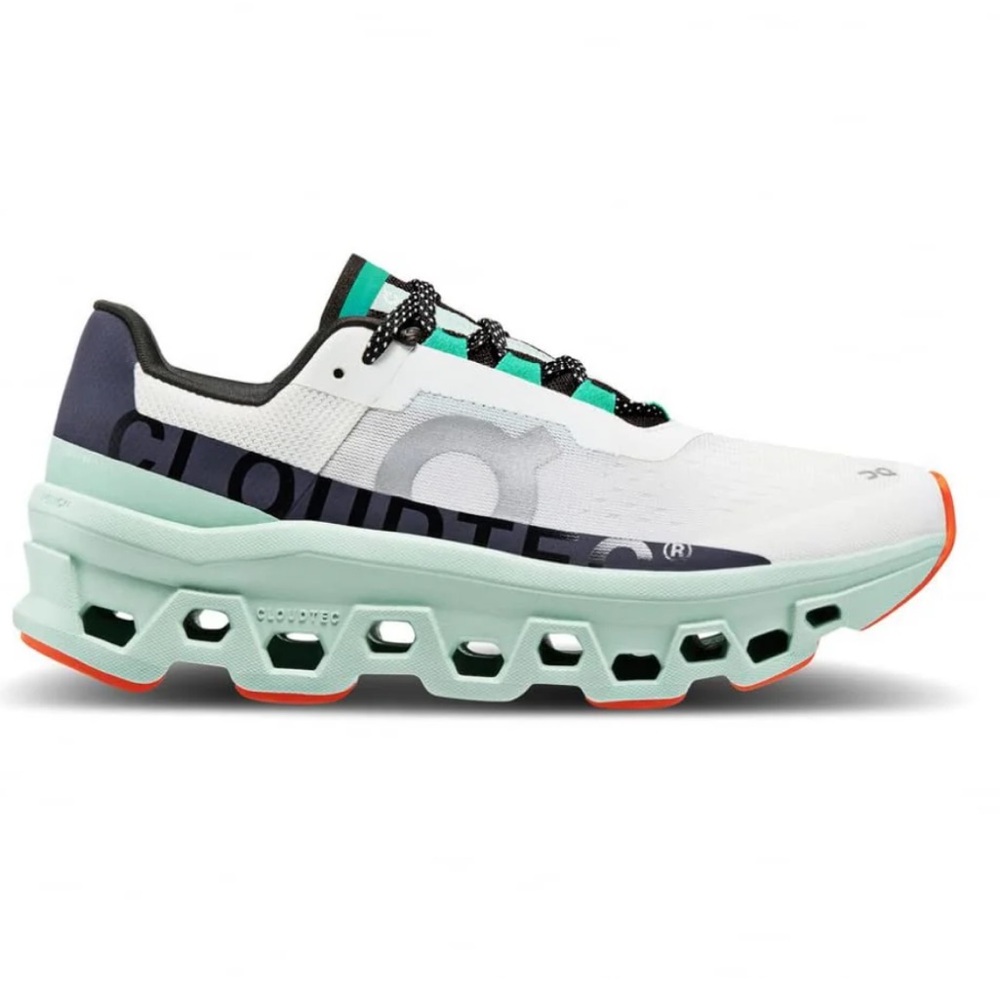On Running Cloudstratus Shoes - White, Mint, Orange